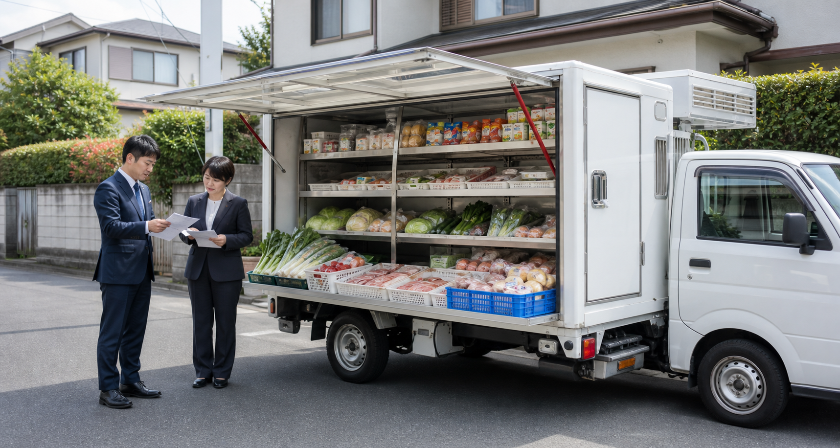 移動販売スーパー M&Aでルート収益と車両承継を検討するイメージ
